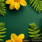 향수의 글로벌 트렌드 - A lush, vibrant Brazilian rainforest setting featuring native ingredients like cumaru seeds, bright ...